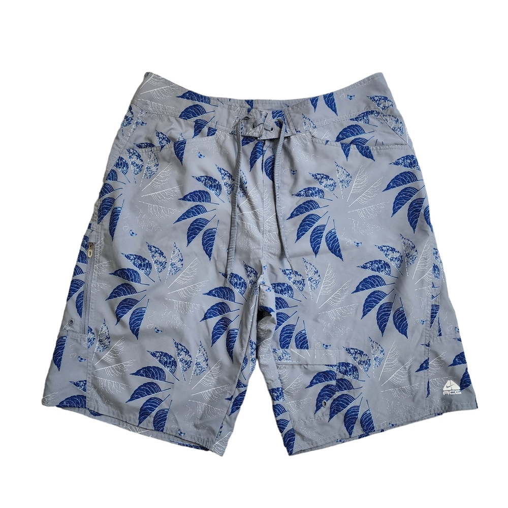 Mens Nike ACG Boardshorts size 36 gray blue